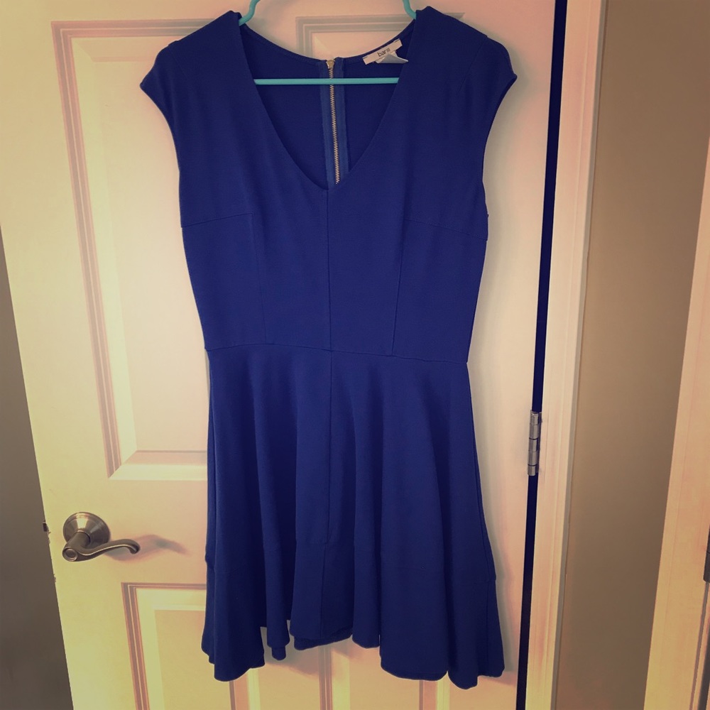 ModCloth Fit and Flare cobalt blue dress